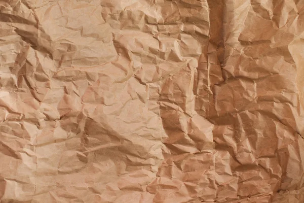 stock image Background for design. Brown crumpled craft paper. The concept of using eco-friendly materials. Copy space