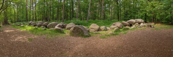 Vue Panoramique Tombe Mégalithique Kunkenvenne Site Dolmen Dans Une Grande — Photo