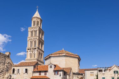 Side view of the Split Cathedral from the peristylum of Diocletian's Palace