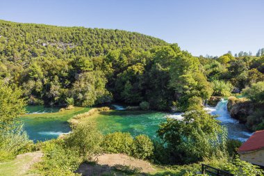 The first waterfalls on the Krka river in the Krka National Park