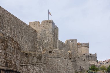 The north wall of Dubrovnik in the vicinity of the Buza gate