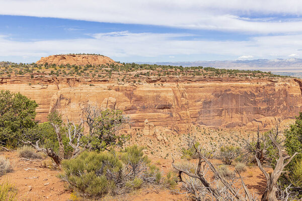 View of the Saddlehorn, seen from Independence Monument View in the Colorado National Monument