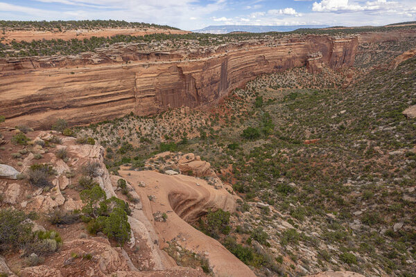 Ute Canyon with Fallen Rock, seen from the Fallen Rock Overlook in the Colorado National Monument