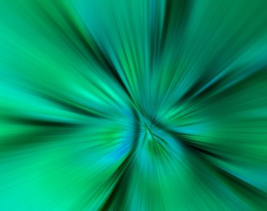 Yeşil ışık, patlama orta noktadan başlıyor. Kenarlara yakın dokunmatik tekniği kağıdın değişmiş yüzey pürüzü nedeniyle yumuşak bir odak etkisi verir.