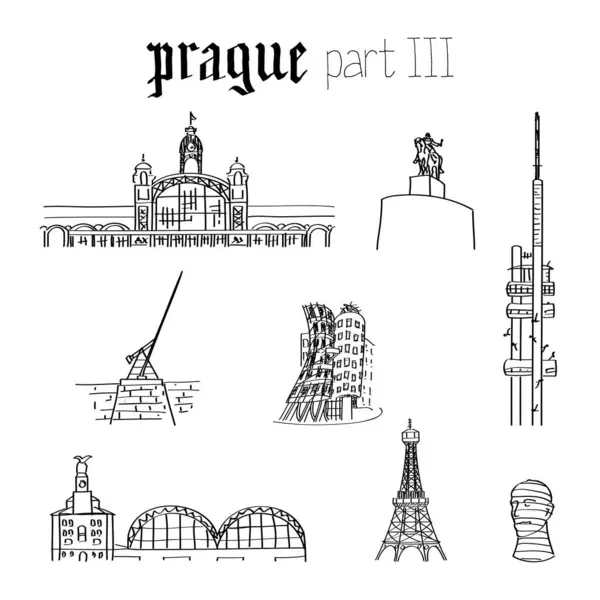 Prag 'ın Mimarisi, Bölüm III. Dans evi, Metronom, Kafka başkanı, Prag Ana Tren İstasyonu, Televizyon Kulesi, Sergi Merkezi, Petrin Kulesi