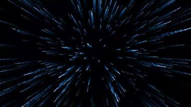 Soyut yaratıcı kozmik arka plan. Işık hızı, hareket halindeki neon ışınları. Güzel havai fişekler, renkli patlamalar, büyük patlama. Kusursuz döngü