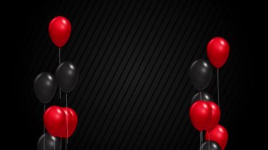 Balonlu ve yazılı animasyon Kara Cuma indirimi. 4K Vedio.
