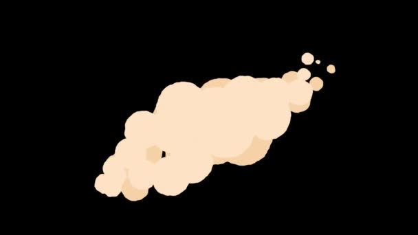 Smoke Елементи Руху Графіки Вручну Намальовані Анімації Карикатурних Ефектів Диму — стокове відео