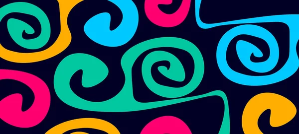 Abstrait Art Couleur Vecteur Motif Fond Formes Ovales Colorées Cercle — Image vectorielle