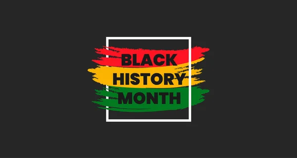 Historia Negra Mes Fondo African American History Black History Month — Vector de stock