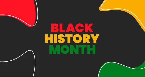 黑色历史月背景 非裔美国人历史或黑人历史月 每年二月在美国和加拿大举行庆祝活动 2023年黑人历史月 — 图库矢量图片