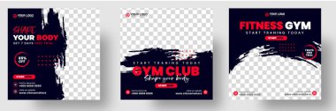 Spor salonunun sosyal medya pankart şablonu siyah ve kırmızı renk, spor, spor, spor, spor ve spor sosyal medya post pankartı, fitness spor salonu sosyal medya post poster tasarımı.