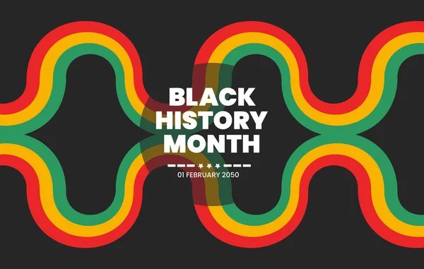 黑色历史月背景 2023年黑色历史 非裔美国人历史或黑人历史月 每年二月在加拿大的美国举行庆祝活动 6月独立日 — 图库矢量图片