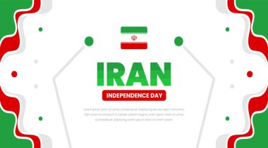 İran Bağımsızlık Gününüz kutlu olsun. İslam Cumhuriyeti Günü 11 Şubat Kutlama Vektörü Tasarım İllüstrasyonu. Poster, Bayrak, Reklamcılık, Tebrik Kartı, Pankart, Yazdırma Elemanı Şablonu.
