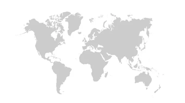 Карта Мира Векторной Иллюстрации Шаблон Карты Мира Континентами Северной Южной — стоковый вектор