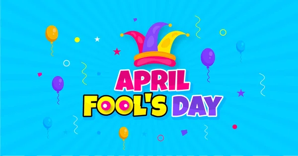 4月の愚か者の日の背景やバナーデザインテンプレート面白いピンクのイラストベクトル4月の愚か者の日のイベント1 4月のお祝い — ストックベクタ