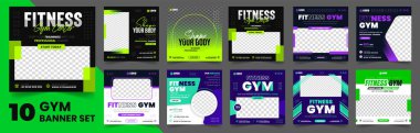 Fitness Spor Salonu Sosyal Medya 10 büyük mega koleksiyon destesinden oluşan afiş şablonu. Spor salonu, spor salonu, spor salonu, spor salonu, sosyal medya afişi, spor salonu sosyal medya, spor salonu sosyal medya, sosyal medya afiş paketi.