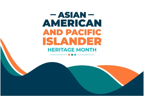 Asian American Pacific Islander Heritage Month Background Banner Design Template — Stock Vector