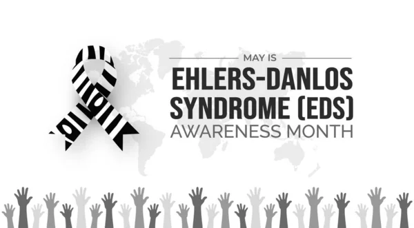 Ehlers Danlos Sendromu (EDS) Ay arkaplanı veya bayrak tasarım şablonu Mayıs ayında kutlandı