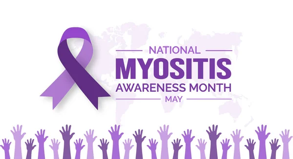 stock vector Myositis Awareness Month background or banner design template celebrated in may