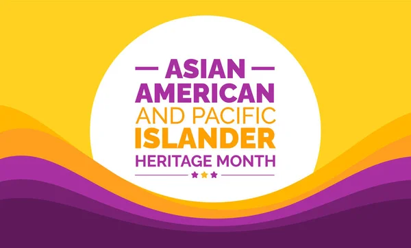Asian American Pacific Islander Heritage Month Background Banner Design Template — Stock Vector