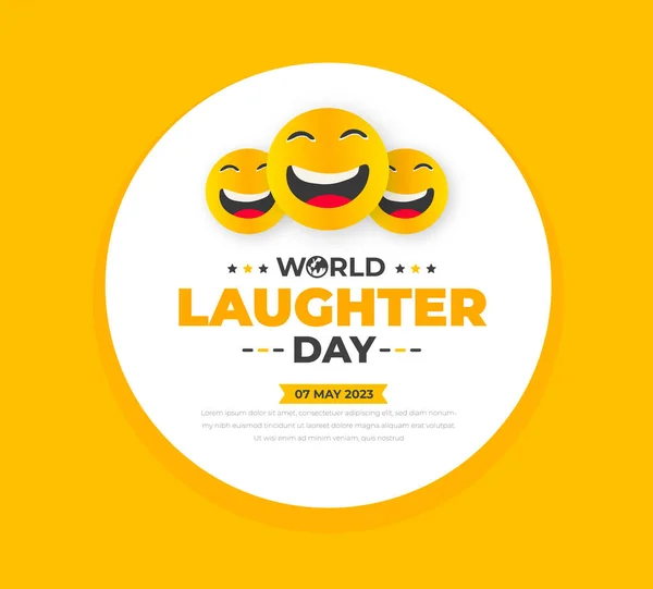 世界笑いの日の背景やバナーデザインテンプレート — ストックベクタ