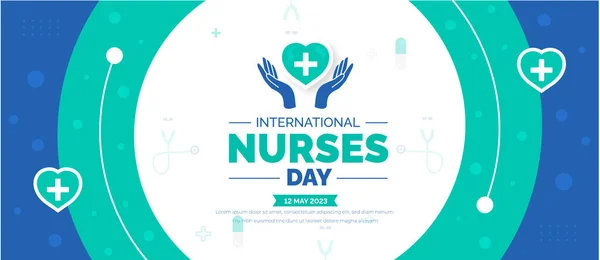 Journée Internationale Des Infirmières Modèle Conception Bannière Célébrée Mai — Image vectorielle