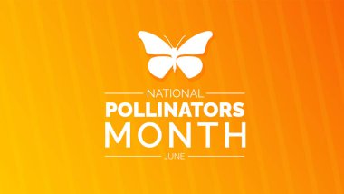 Ulusal Tozlaştırıcılar Ayı arka planı veya bayrak tasarım şablonu Haziran 'da kutlandı. vektör illüstrasyonu.