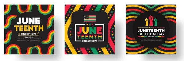 Juneteenth Freedom Day Social Media Post Banner Background Banner Card — Image vectorielle
