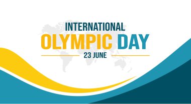 Uluslararası Olimpiyat Günü arkaplanı veya pankart tasarımı şablonu.