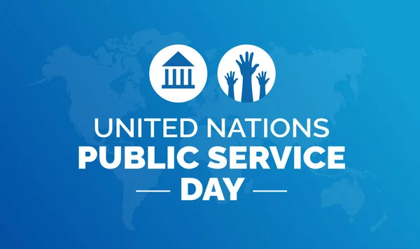 Fundo Dia Serviço Público Das Nações Unidas Modelo Design Banner — Vetor de Stock
