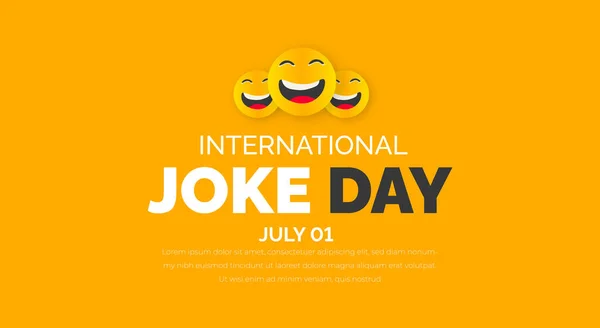 国際的なジョークの日の背景やバナーデザインテンプレート — ストックベクタ