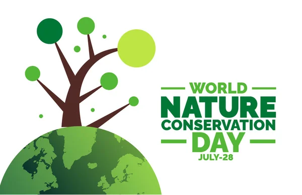 Dia Mundial Conservação Natureza Fundo Banner Cartaz Modelo Design Cartão — Vetor de Stock