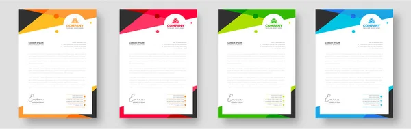 Modern Kreativ Sauber Briefkopf Flyer Corporate Business Vorschlag Offizielle Minimal — Stockvektor