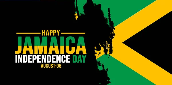 Ямайка Днем Независимости Шаблон Фона Концепция Праздника Фон Баннер Плакат — стоковый вектор