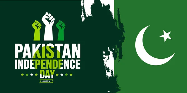 Agosto Paquistão Independence Day Modelo Fundo Conceito Férias Fundo Banner — Vetor de Stock