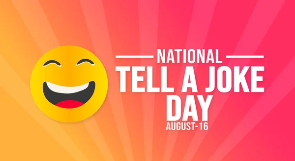 August National Tell Joke Day Hintergrundvorlage Ferienkonzept Hintergrund Banner Plakat — Stockvektor