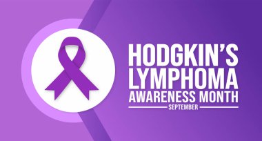 Eylül ayı Hodgkins Lenfoma Farkındalık Ayı şablonu. Tatil konsepti. arkaplan, pankart, kart ve yazı ve standart renkte poster tasarım şablonu. vektör
