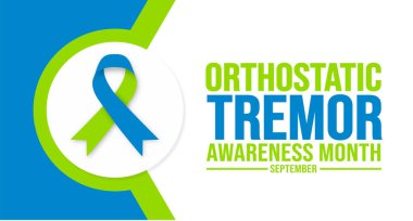 Eylül, ortopedik titreme farkındalık ayı arka plan şablonu. Tatil konsepti. arkaplan, pankart, kart ve yazı ve standart renkte poster tasarım şablonu. vektör