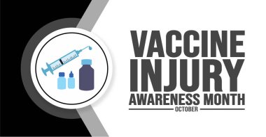 Ekim ayında Aşı Sakatlığı Ayının arka plan şablonu var. Tatil konsepti. arkaplan, pankart, kart ve metin yazma ve standart renk ile poster tasarım şablonu.