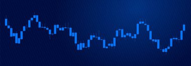 Hisse senedi mavi teknoloji arka plan şablonu ticareti. Forx ticaret çizelgesi, kripto para birimi, borsa ve şamdanlar ve göstergelerle birlikte ikili seçenekler. Finansal piyasada alım satımı.