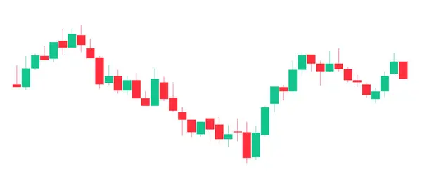 Трейдинг Акции Chart Красный Зеленый Фон Искушает Торговая Схема Форекс — стоковый вектор