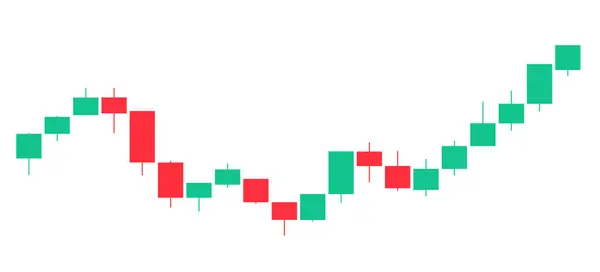 Obchodování Skladě Graf Červené Zelené Pozadí Šablony Obchodní Graf Forex — Stockový vektor