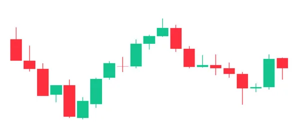 Trading Stock Grafico Rosso Verde Modello Sfondo Commercio Grafico Forex — Vettoriale Stock