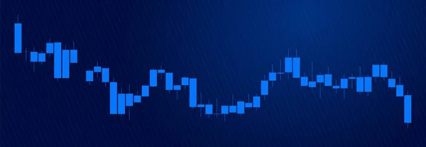 Handel Aandelen Grafiek Blauwe Technologie Achtergrond Sjabloon Handel Grafiek Van — Stockvector