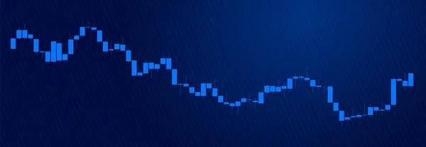 Trading Stock Grafico Blu Tecnologia Modello Sfondo Commercio Grafico Forex — Vettoriale Stock