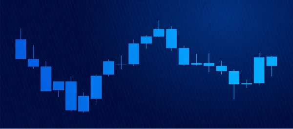 Handel Mit Aktien Chart Blue Technology Hintergrundvorlage Handel Chart Von — Stockvektor