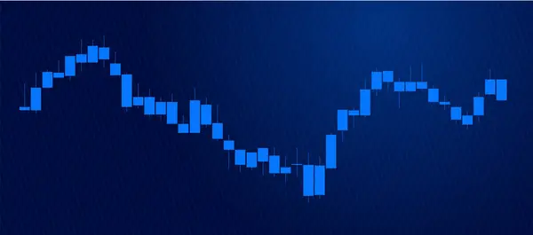 Handel Mit Aktien Chart Blue Technology Hintergrundvorlage Handel Chart Von — Stockvektor