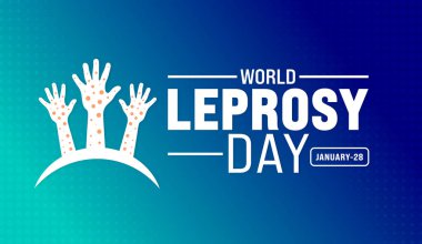 Dünya Cüzam Günü arkaplan tasarım şablonu kullanımı arka plan, pankart, kart, kitap kapağı ve metin yazma ve standart renk ile poster tasarım şablonu. vektör illüstrasyonu.