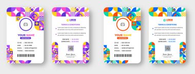 soyut geometrik şekil şablonu kurumsal ofis kimlik kartı tasarım şablonu.